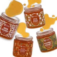 EXOTIC COMBO (PACK OF 4)- Sidr Honey, Wild Sulai, Kombu Honey, Black Mangrove