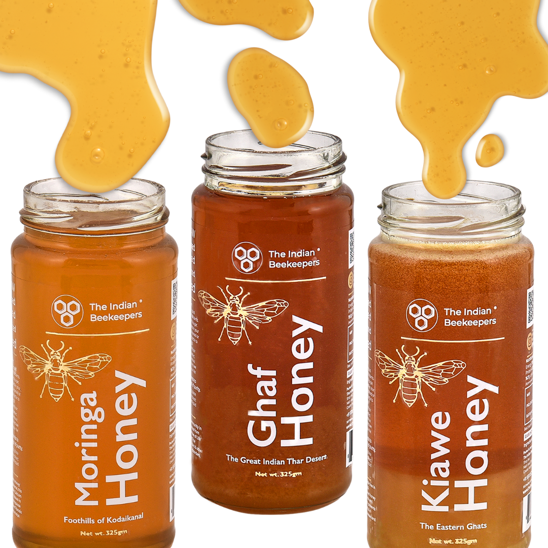 Harmony Honey Combo (Pack of 3)- Moringa Honey, Ghaf Honey, Kiawe Honey