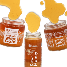 White Honey Combo (Pack of 3)- Kashmiri White Gold, Kiawe Honey, Santhal Tribal