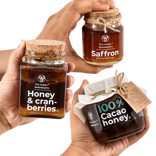 Imbued Honey Combo (Pack of 3)- Cacao, Saffron & Cranberries Honey