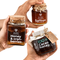 Imbued Honey Combo (Pack of 3)- Cacao, Saffron & Cranberries Honey