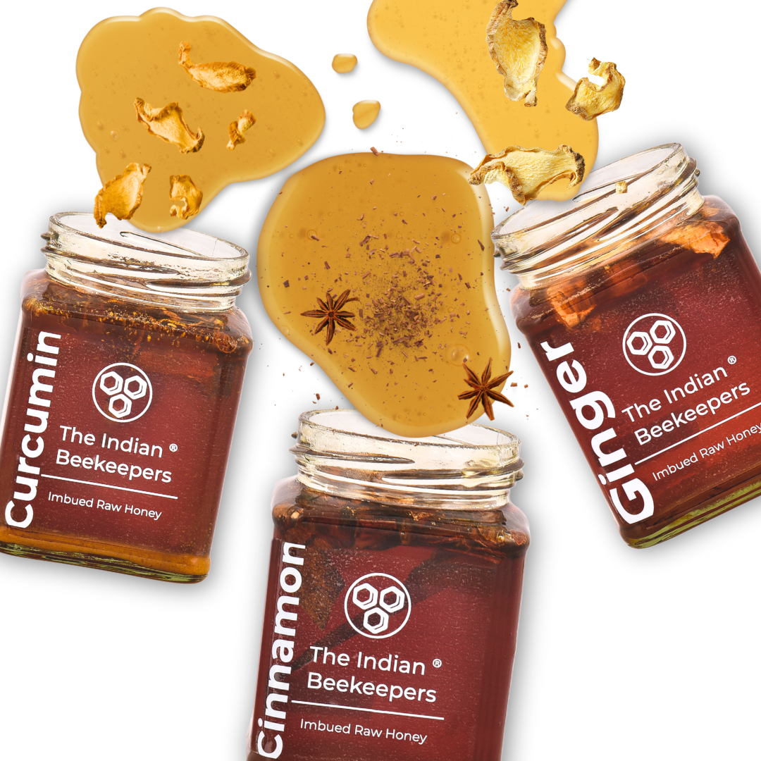 Imbued Honey Combo (Pack of 3)- Cinnamon, Ginger & Curcumin Honey