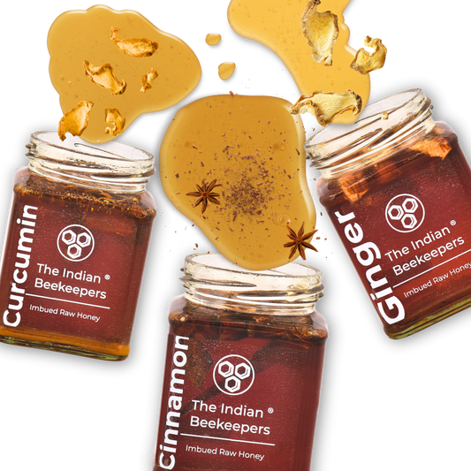 Imbued Honey Combo (Pack of 3)- Cinnamon, Ginger & Curcumin Honey