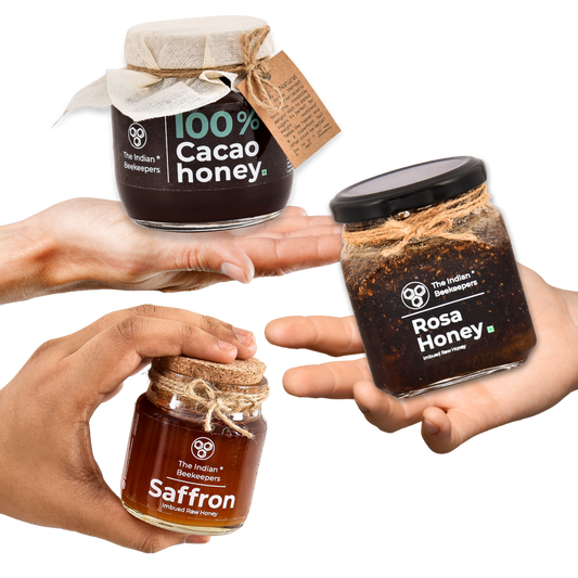 Imbued Honey Combo (Pack of 3)- Cacao, Saffron & Rosa Honey